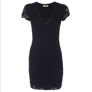 Lavender Nightcap Lace Cap Sleeve Mini Dress